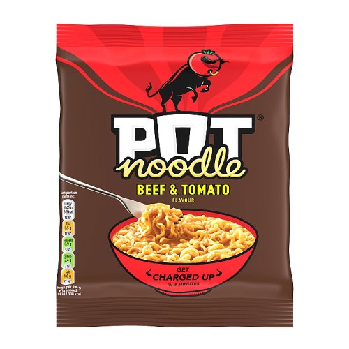 Pot Noodle Block Beef & Tomato 114g pack shot
