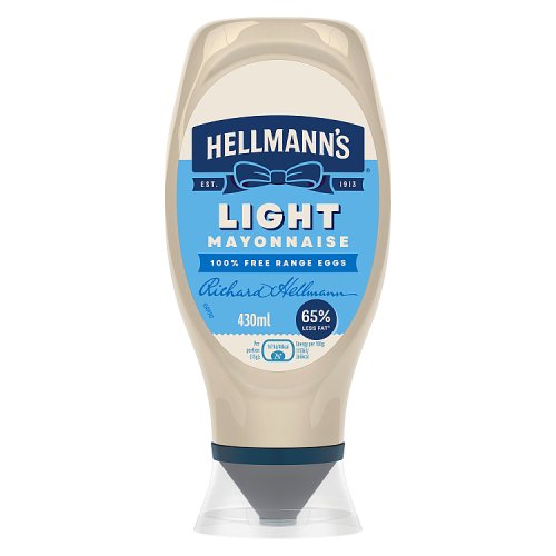 Hellmanns Mayonnaise Squeezy Light 430ml pack shot