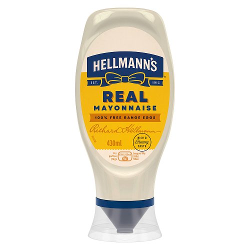 Hellmanns Real Mayo Squeezy 430ml pack shot