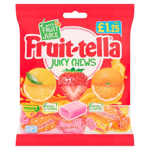 Fruittella Juicy Chews Vegan PM £1.25 135g pack shot