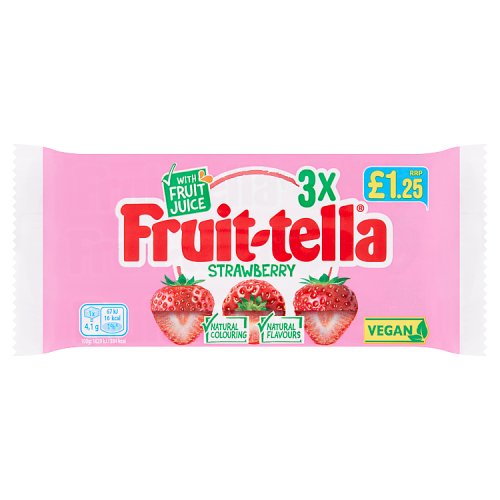 Fruittella Stick 3pk Strawberry PM £1.25 123g pack shot