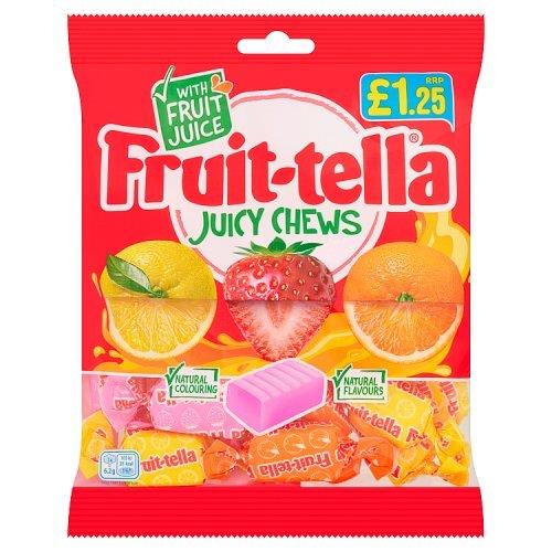 Fruittella Juicy Chews PM £1.25 135g (Vegan) pack shot