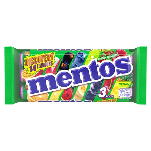 Mentos Rolls 3pk Discovery (3 x 38g) PM £1.25 pack shot