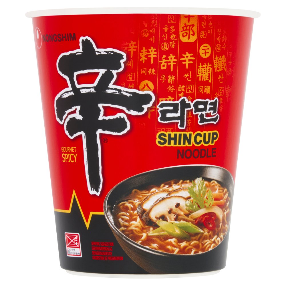 Nongshim Shin Cup Noodle Soup (Hot & Spicy) 68g pack shot