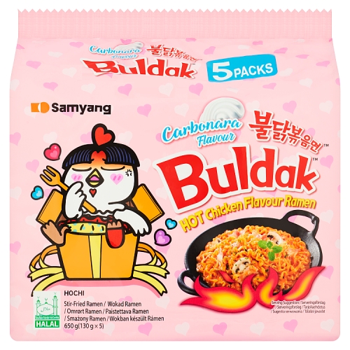 Buldak Ramen Carbonara 5pk 8pk (8 x 650g) pack shot