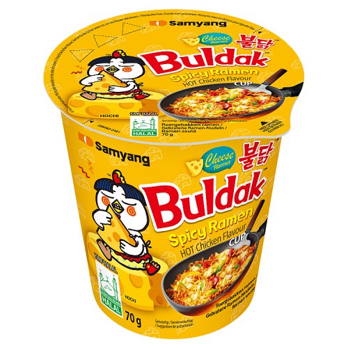 Buldak Ramen Cup Cheese Flavour 6pk (6 x 70g) pack shot