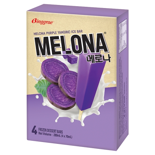 Melona Purple Yam (Ube) Flavoured Ice Bar pack shot