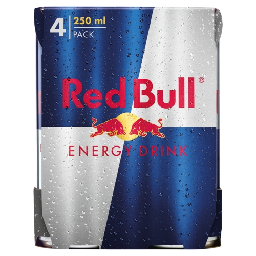 Red Bull Energy 4pk (4 x 250ml) pack shot