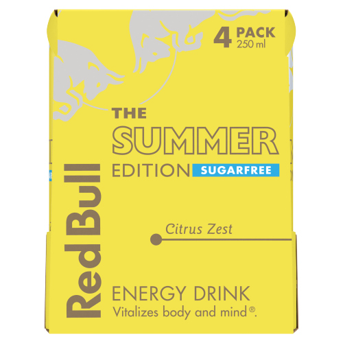 Red Bull Energy S/F Summer Edition 4pk (4 x 250ml) pack shot