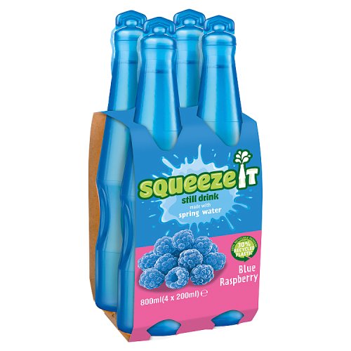 Squeeze It Blue Raspberry 4pk (4 x 200ml) pack shot