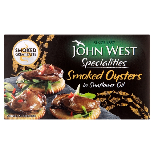 John West Smoked Oysters 85g pack shot