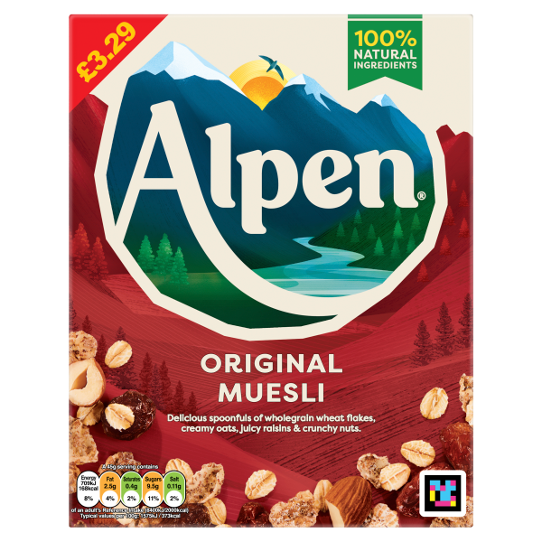 Alpen Original PM £3.29 550g pack shot