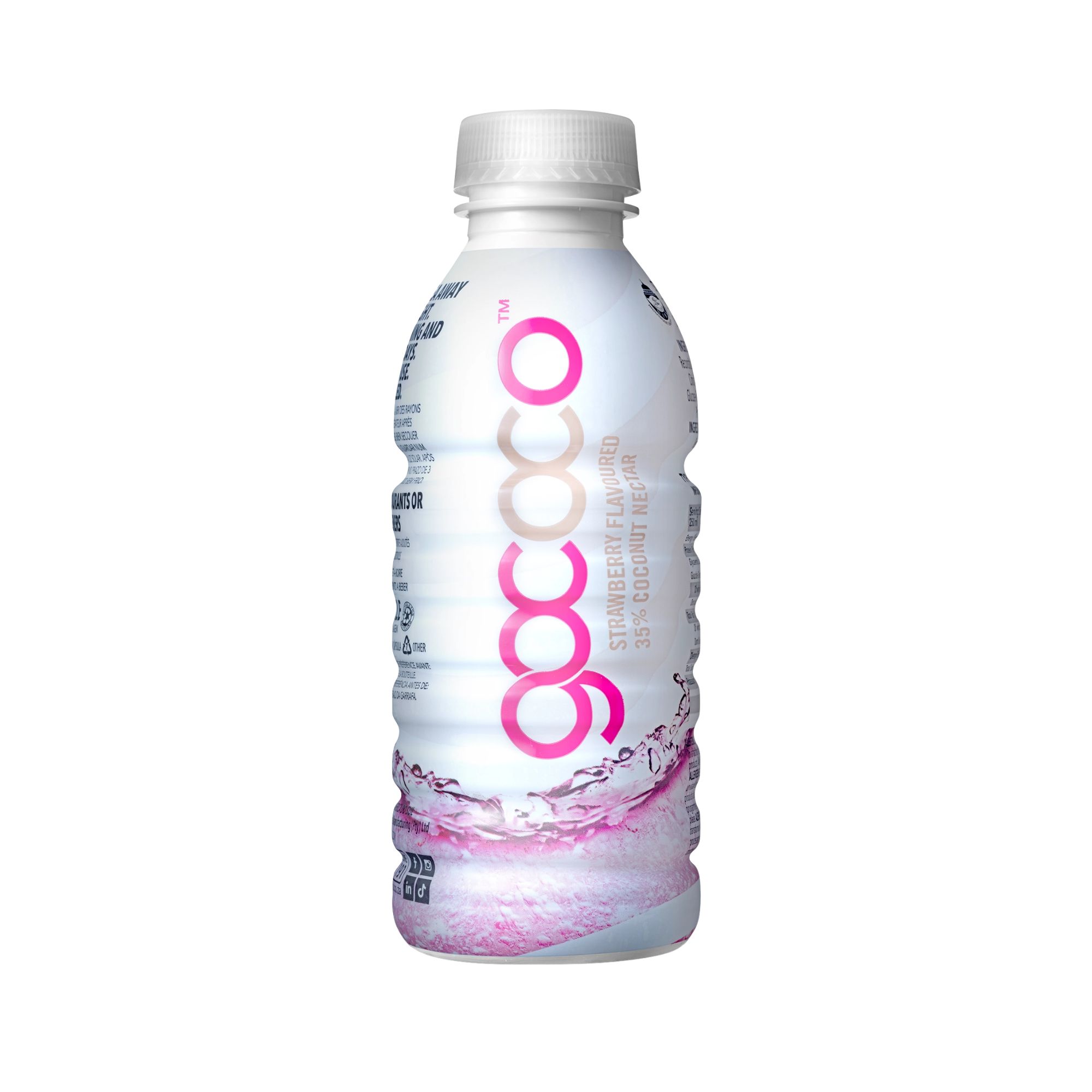 Gococo Coconut Water Strawberry Flavour 500ml pack shot