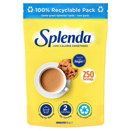 Splenda Granulated Low Calorie Sweetener 125g pack shot
